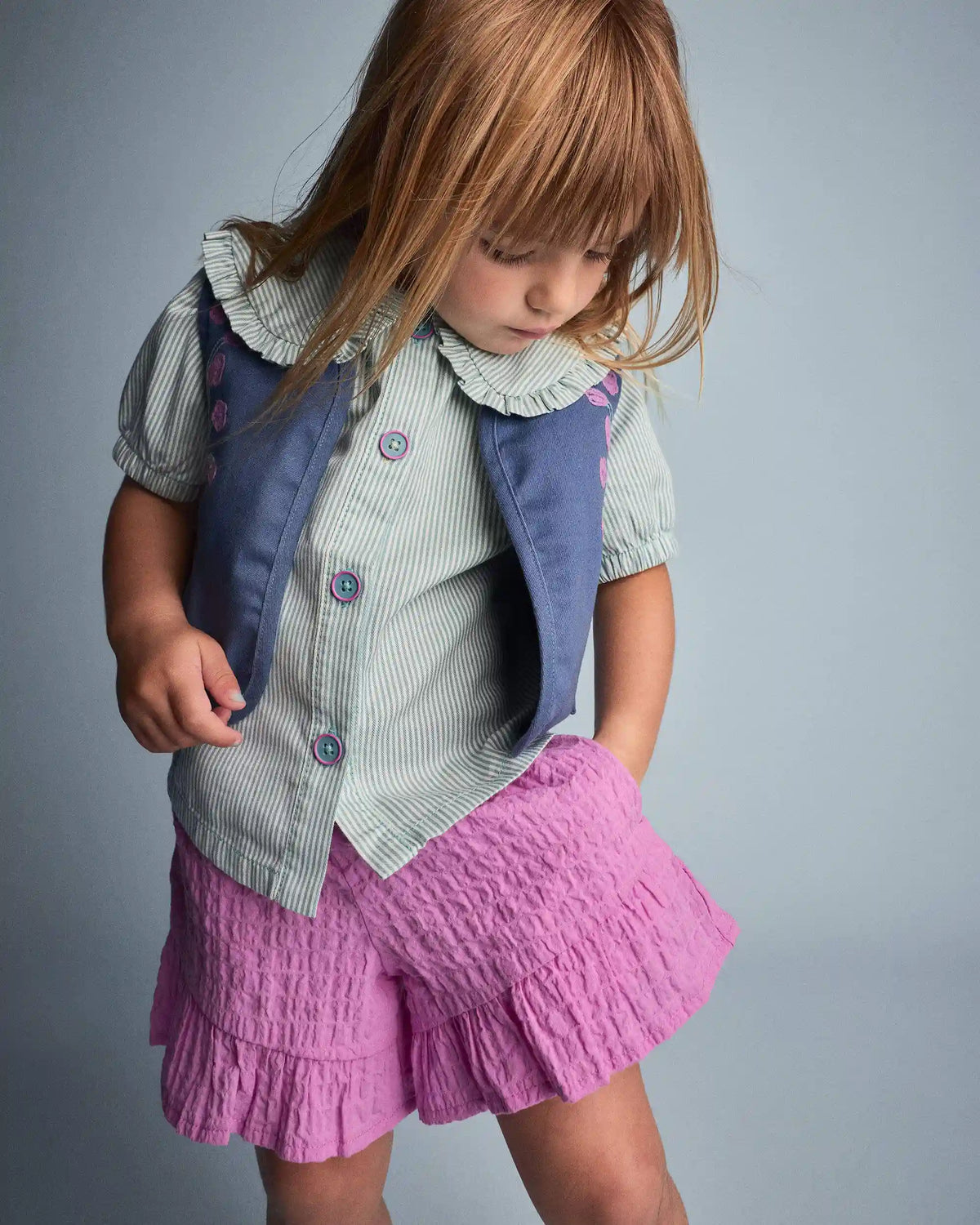 Toddler Girl Ruffle Butterfly Shorts - Pink