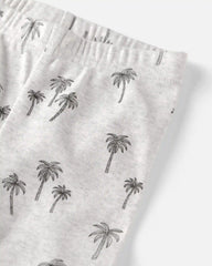 Kid 2-Piece Organic Cotton Pajamas in Palm Trees