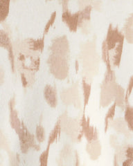 Girls  DayDream Fleece Leopard Print Hooded Zip-Up Jacket - Cream