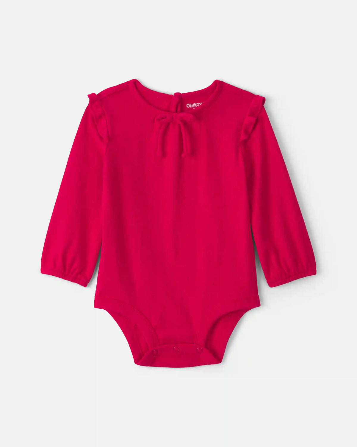 Baby Girl Long-Sleeve Bodysuit - Red