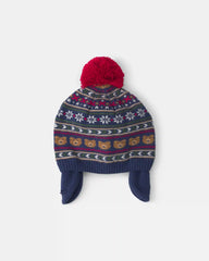 Baby Boy Pom Fair Isle Beanie