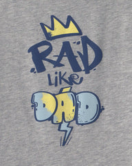 Boys 'Rad Like Dad' Graphic Tee - Grey