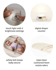 Nursery Style Light-Up Changing Pad & Diaper Tracker  - Oat