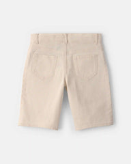 Girls Twill Baggy Shorts - Cream