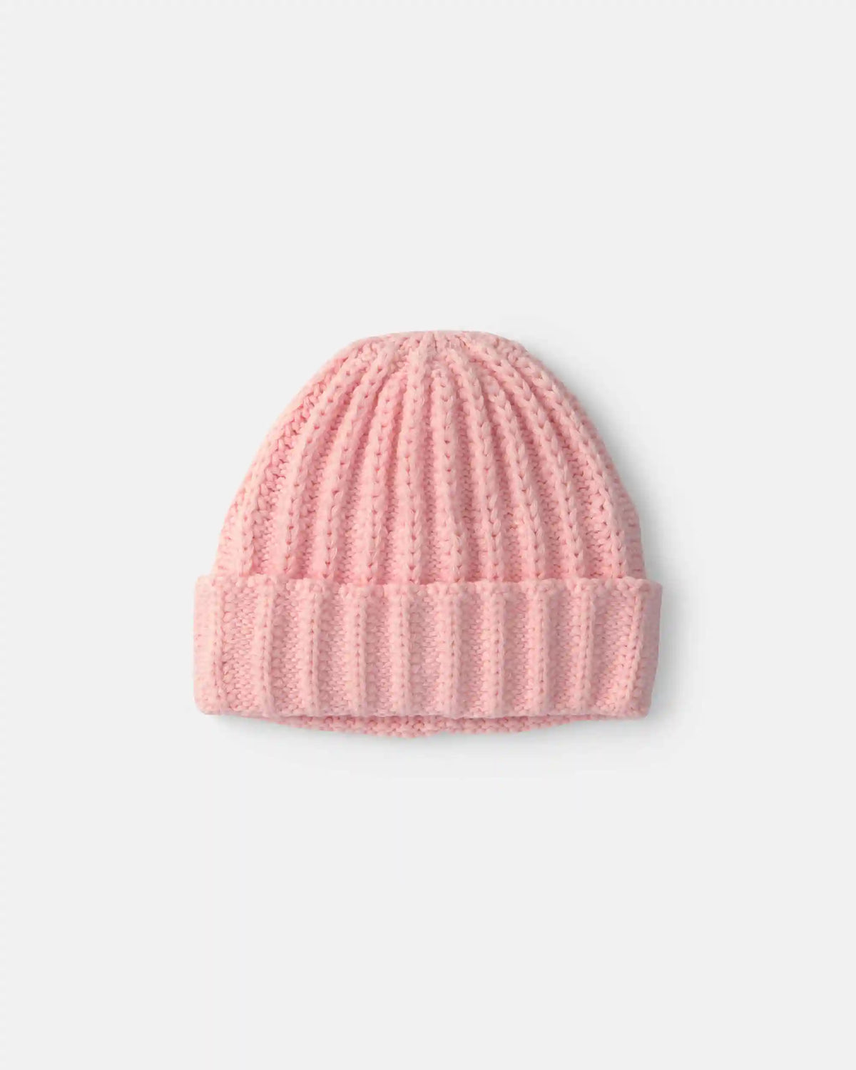 Girls Ribbed Beanie - Light Pink