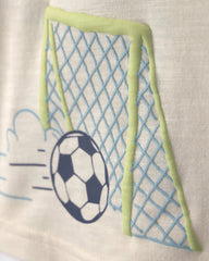 Toddler Boy Dinosaur Soccer Graphic Tee - Cream