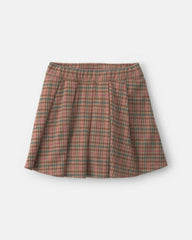 Girls Houndstooth Skort - Brown