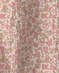 Baby Girl Floral Jumpsuit - Pink