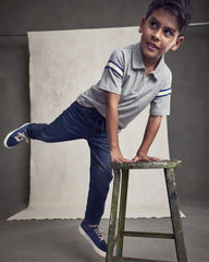 Boys Denim Tapered Jeans - Dark Wash