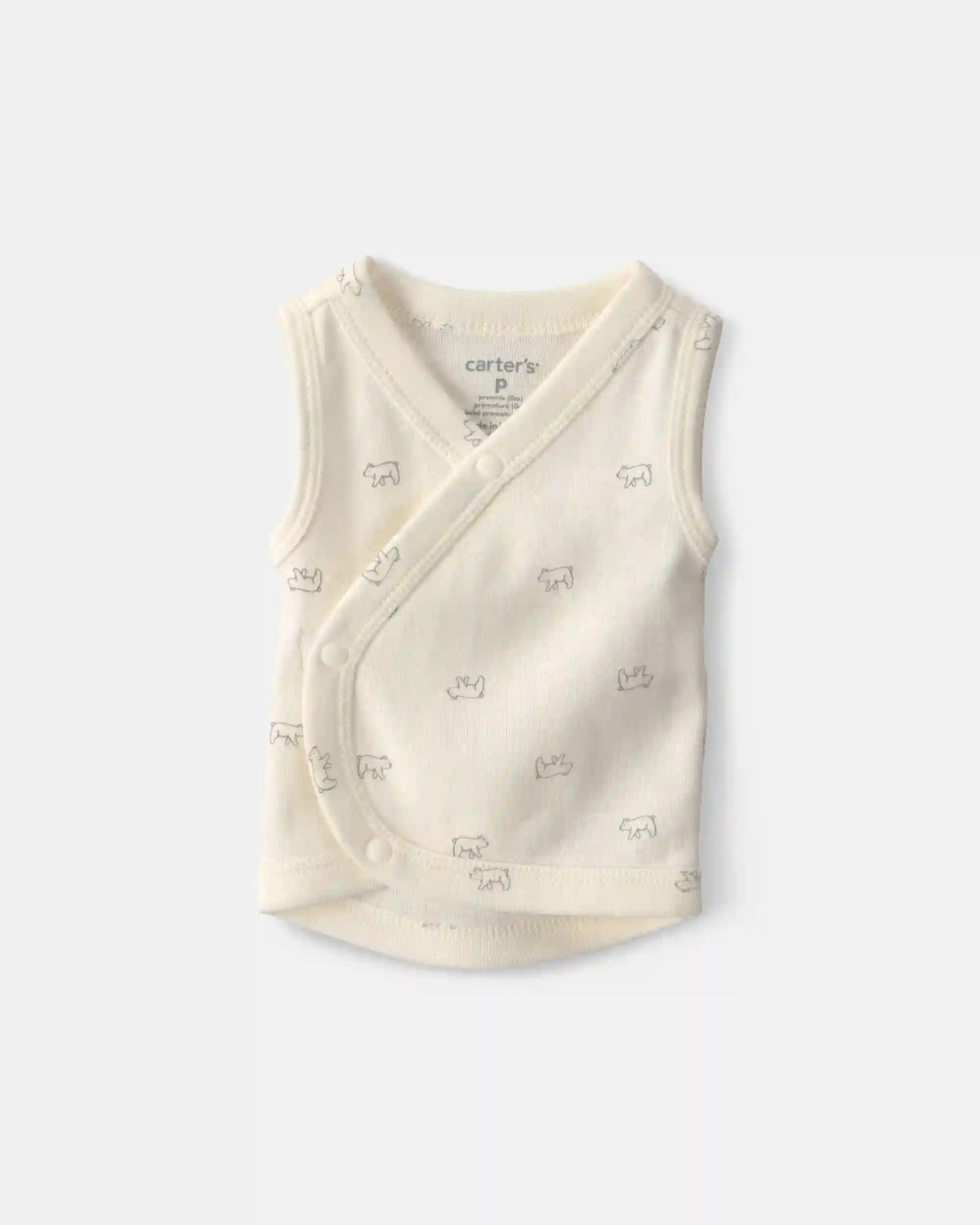 Baby Bear Side-Snap Tank - Cream