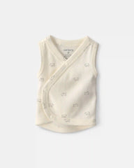 Baby Bear Side-Snap Tank - Cream