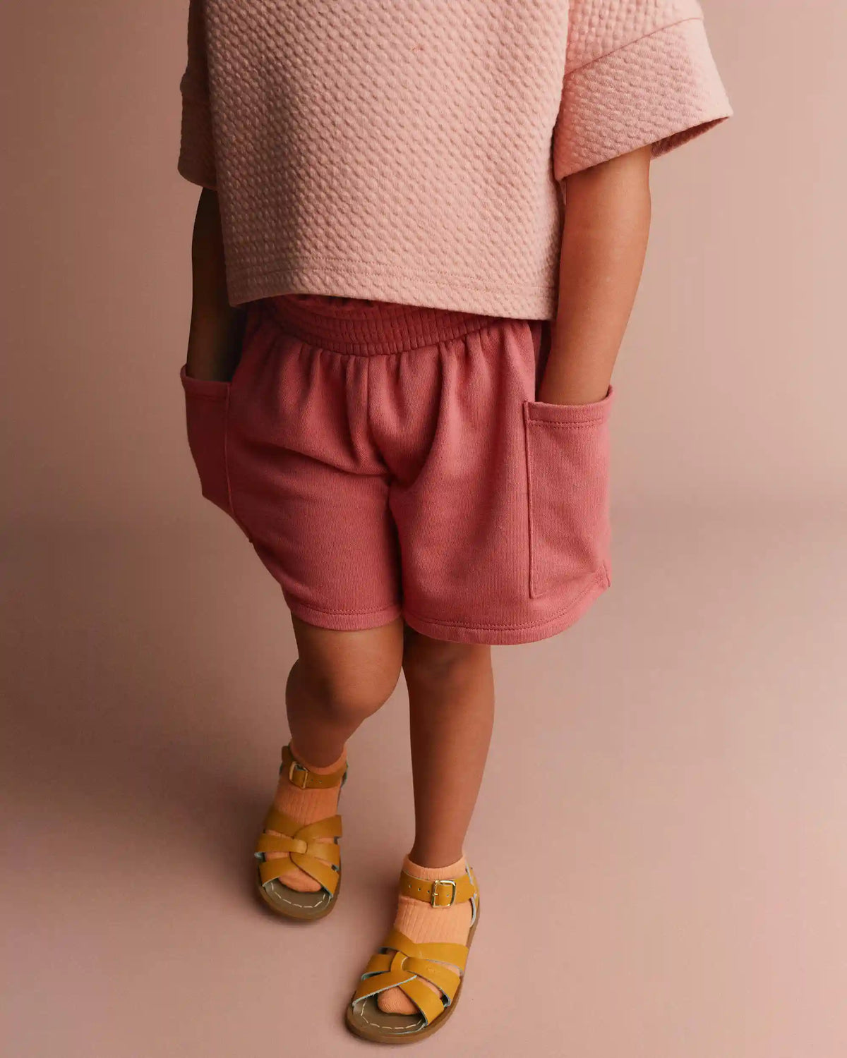Toddler Girl Swing Shorts with Pockets - Rose