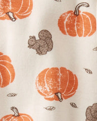 Baby Organic Cotton Sleep & Play Pajamas in Harvest Pumpkins
