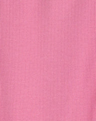 Girls Pull-On Stretch Rib Leggings - Pink