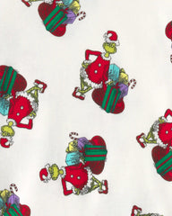 Kids 2-Piece Dr. Seuss™ The Grinch Christmas 100% Cotton Snug Fit Pajama Set - Ivory