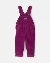 Toddler Girl Corduroy Overalls - Purple