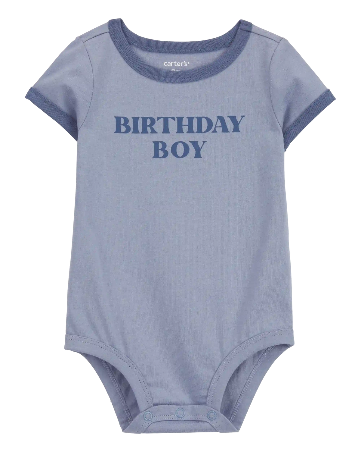 Baby Birthday Boy Short-Sleeve Bodysuit - Blue