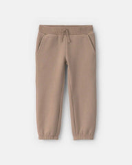 Toddler Girl Fleece Joggers - Brown