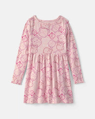 Girls Squishmallow Long-Sleeve Dress - Pink