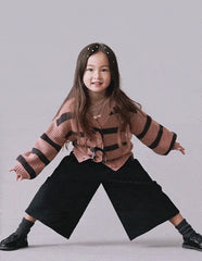 Toddler Girl Wide Leg Pocket Pant - Black