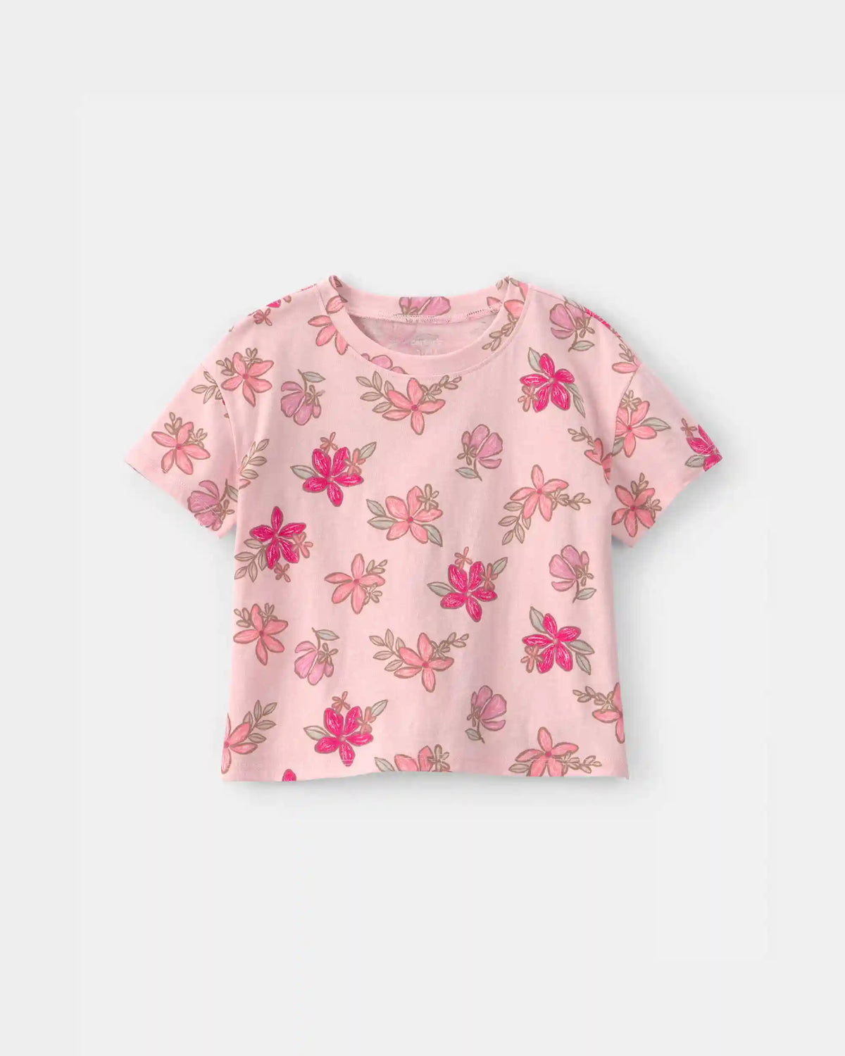 Toddler Girl  Tropical Floral Relaxed Top - Pink