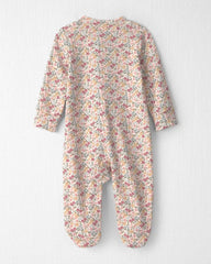 Baby Girl Organic Cotton Sleep & Play Pajamas in Floral