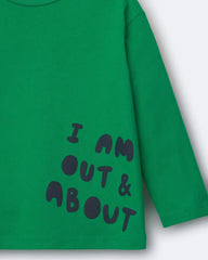 Toddler 'Out & About' Long-Sleeve Relaxed Graphic Tee - Green