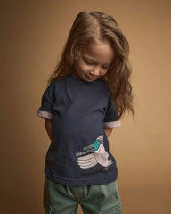 Toddler 'Easily Distracted' Duck Relaxed Graphic Tee - Navy