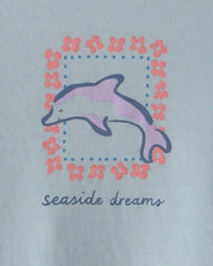 Girls 2-Piece Dolphin Sleeveless Pajama Set - Blue