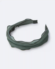 Toddler Girl Checkered Chiffon Headband - Green