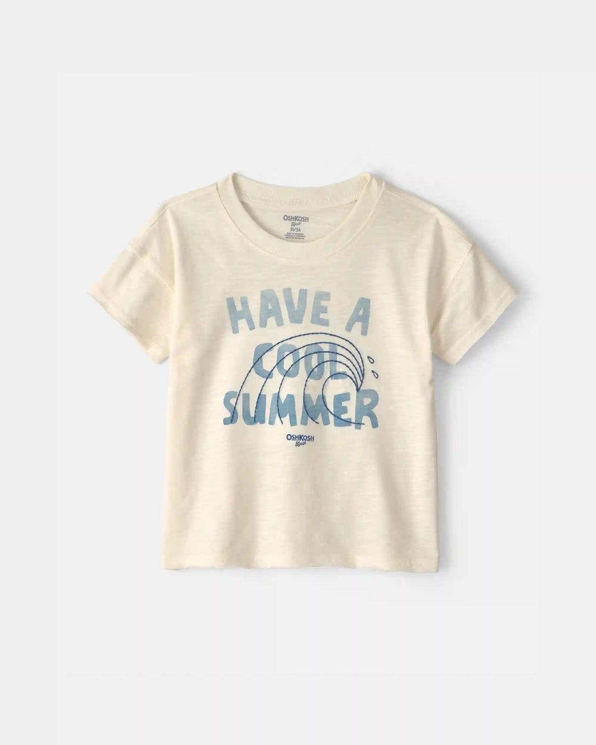 Toddler Boy 'Have A Cool Summer' Wave Top - Ivory