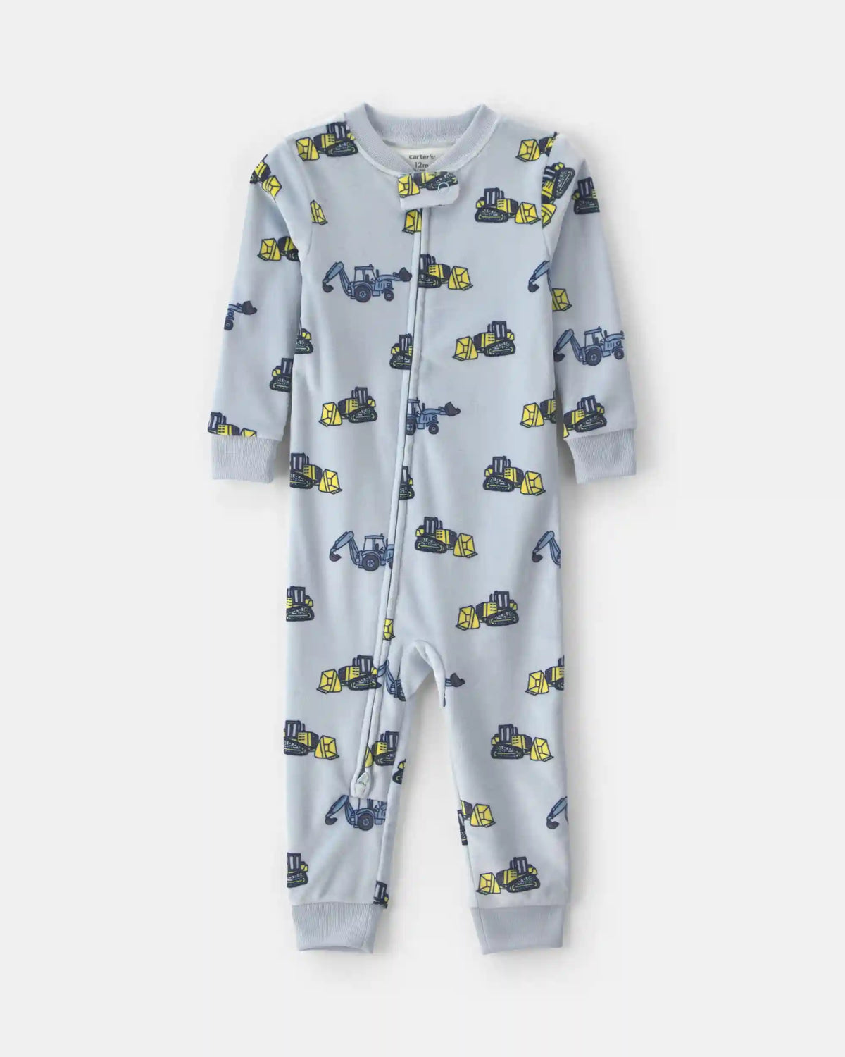Baby Boy 1-Piece Construction 2-Way Zip DreamPlush Snug Fit Pajama - Blue