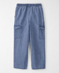 Kids Organic Cotton Denim Cargo Pants