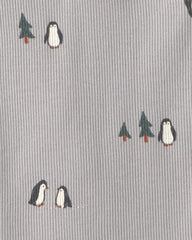 Baby Boy 3-Pack Penguin Long-Sleeve Multipack Bodysuits - Grey