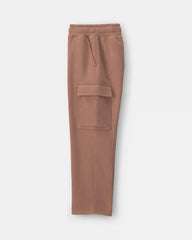 Boys Fleece Cargo Pants - Tan