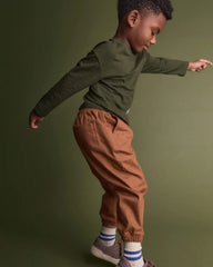 Toddler Front-Seam Joggers - Brown