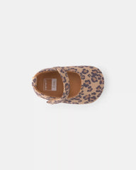Baby Girl Cheetah Mary Jane Flats - Brown