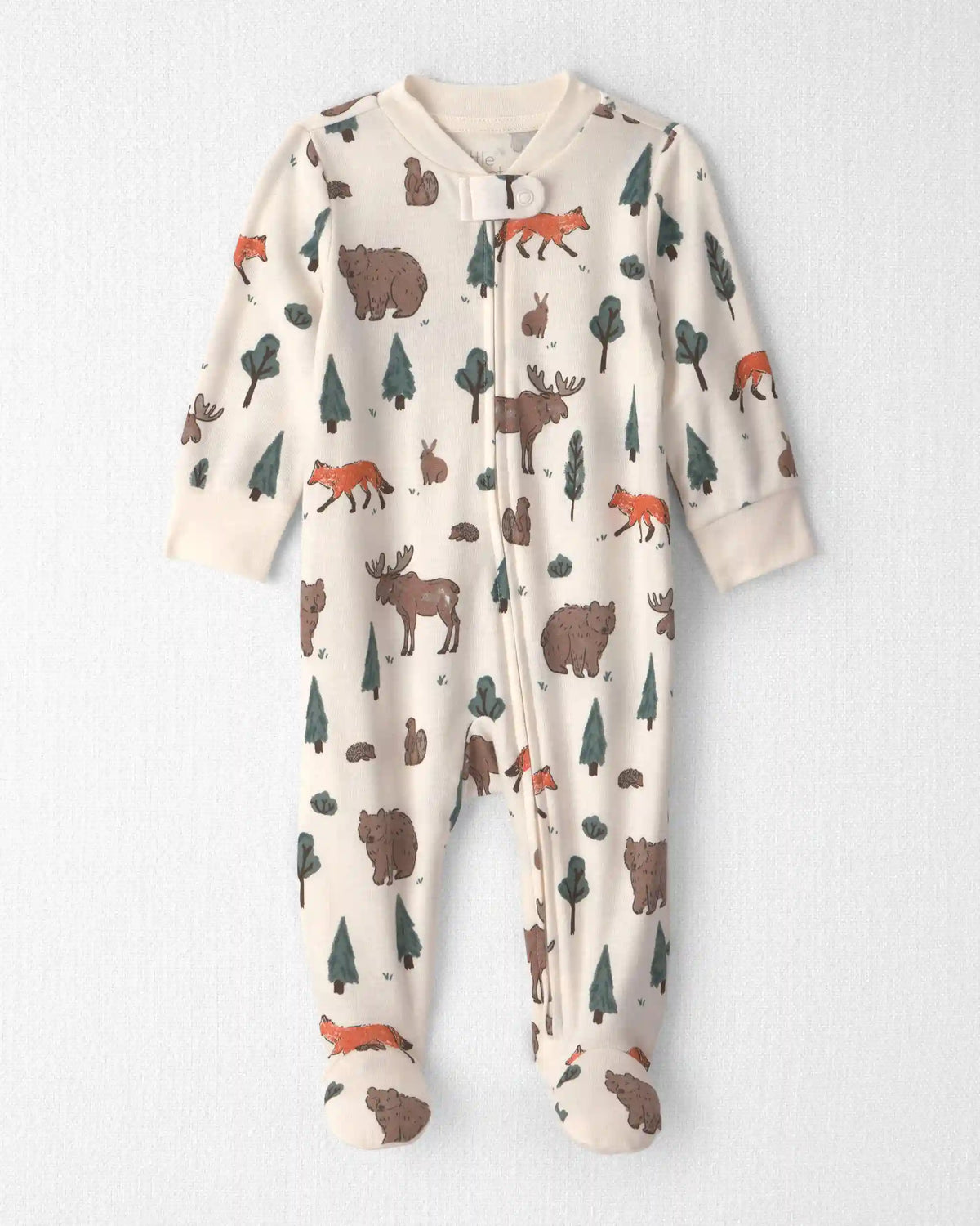 Baby Organic Cotton Sleep & Play Pajamas in Woodland Creatures
