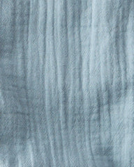 Baby Organic Cotton Gauze Overalls in Blue Creek