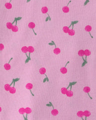 Toddler Girl Fruit 100% Cotton 6-Piece Pajama Sets - Pink/Purple