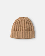 Baby Boy Ribbed Beanie - Brown