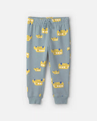 Baby Boy 2-Piece School Bus Sweatshirt & Pant Set - Blue/Yellow
