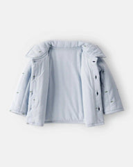 Baby Boy Dinosaur Quilted Cardigan - Blue