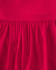 Baby Girl PurelySoft™ Long-Sleeve Bodysuit Dress - Red