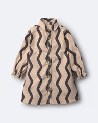 Toddler Girl Chevron Button-Down Dress - Khaki