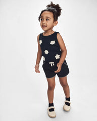 Toddler Girl Crinkle Shorts - Black