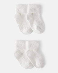 Baby 4-Pack Foldover Chenille  Booties
