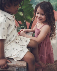 Toddler Girl Organic Cotton Smocked Gauze Dress