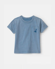 Toddler Boy Tropical Island Pocket Tee - Blue