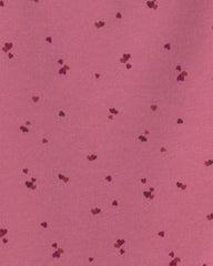 Girls Heart Cotton Pull-On Stretch Flare Leggings - Pink